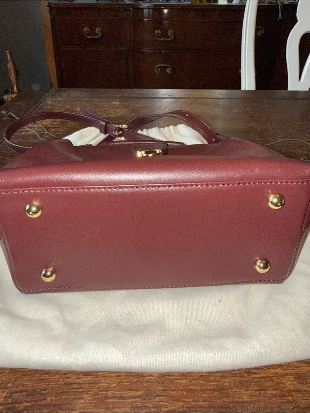 EUC LINJER The Doctor's Bag Burgundy Leather used three times! Includes dust bag